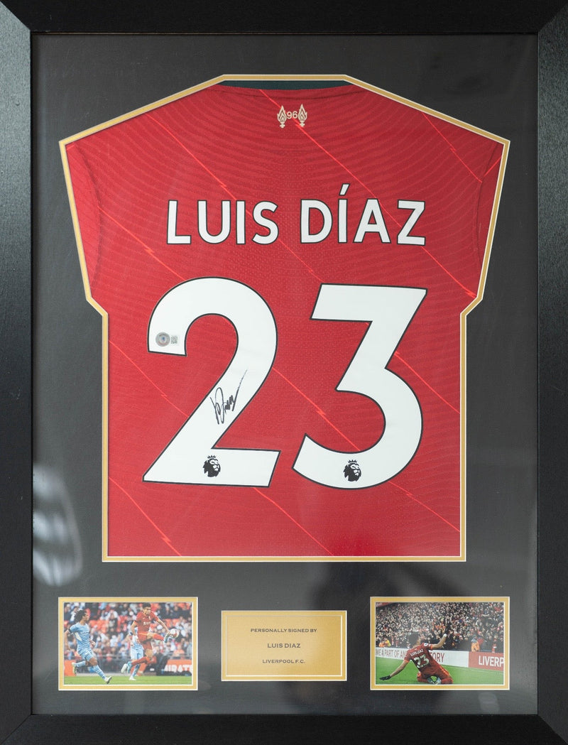 Diogo Jota Liverpool Home Jersey Framed (Back Signed)