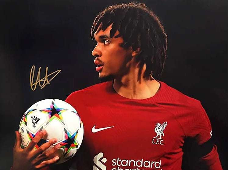 Trent Alexander-Arnold Liverpool 2020 PL Trophy Signed Photo Framed