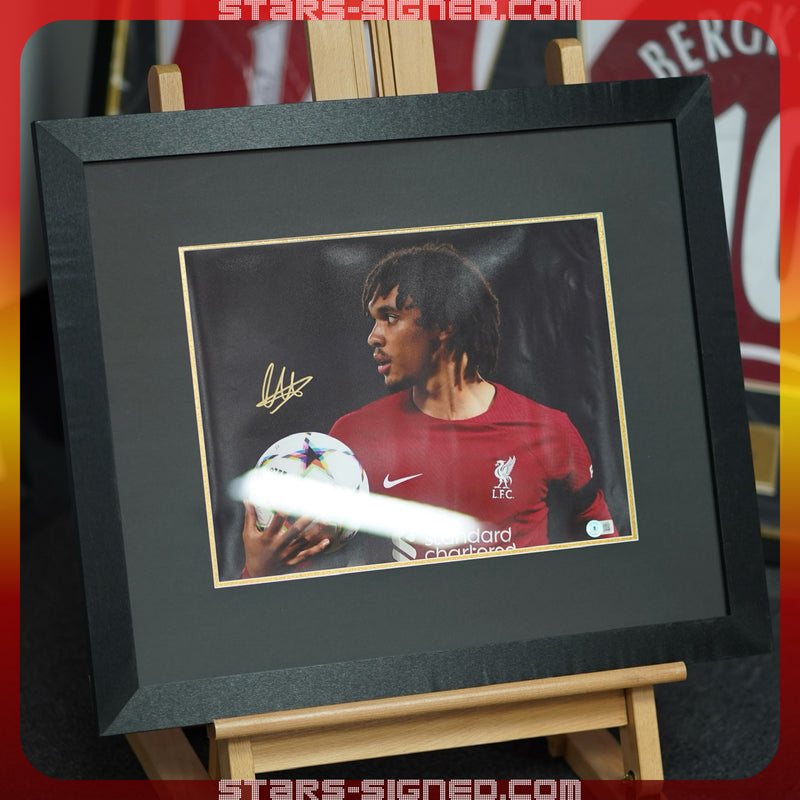 Trent Alexander-Arnold Liverpool 2020 PL Trophy Signed Photo Framed