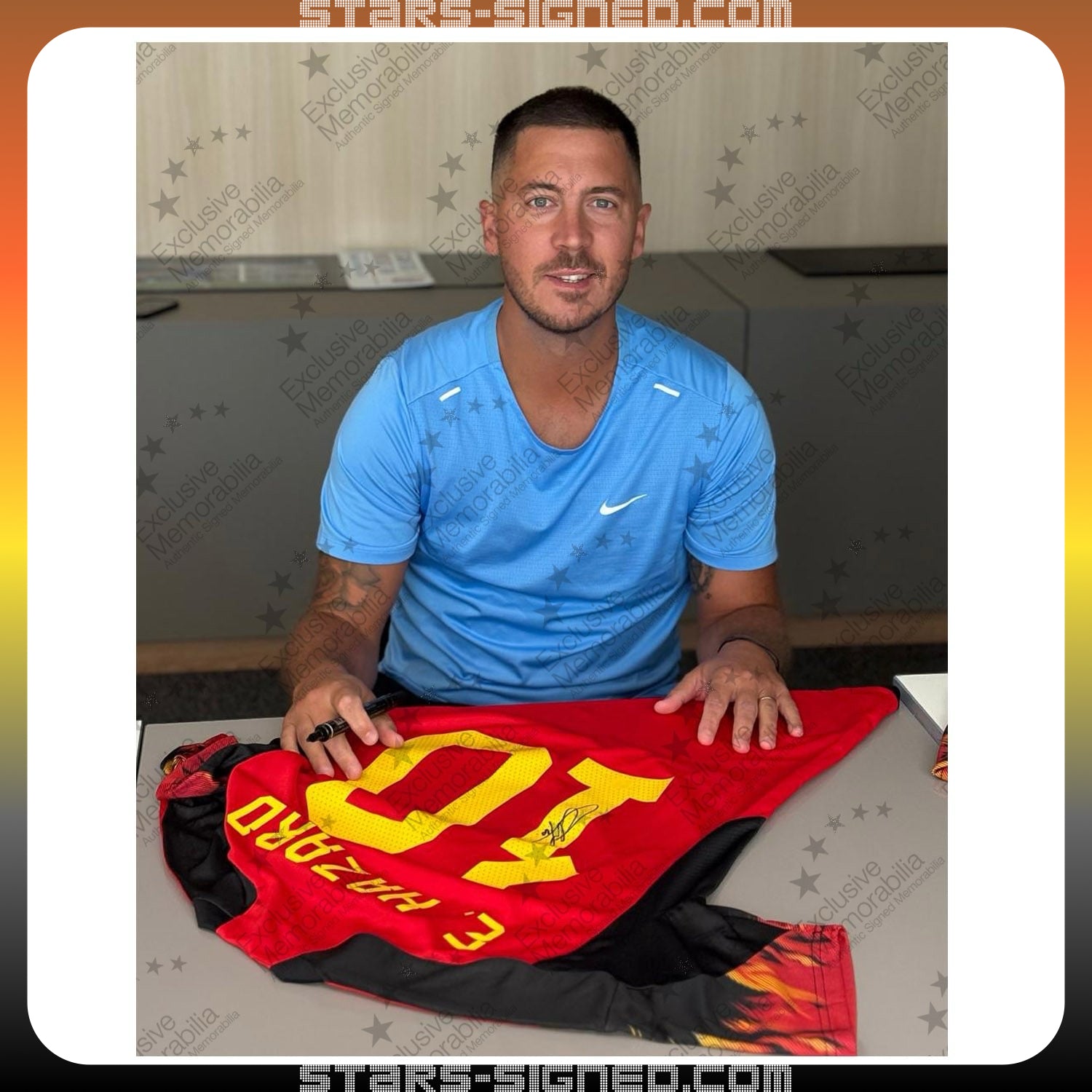 Eden Hazard Belgium Home Jersey 2022 (Back Signed)