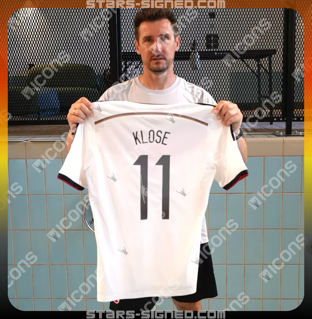 Miroslav Klose Germany Home Jersey (Back Signed)