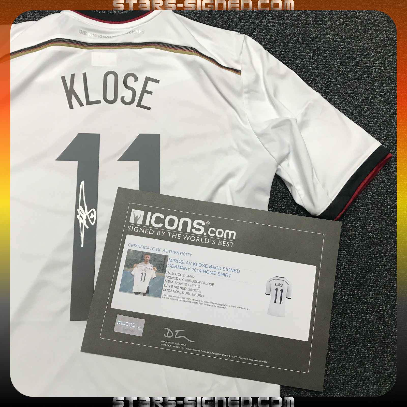 Miroslav Klose Germany Home Jersey (Back Signed)