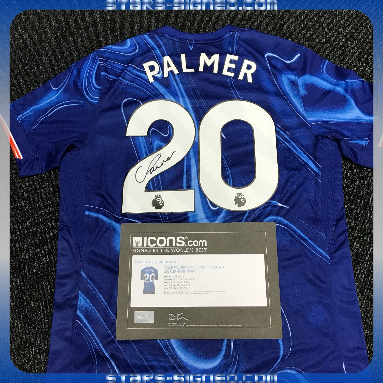 Cole Palmer Chelsea Home Jersey (Back Signed)