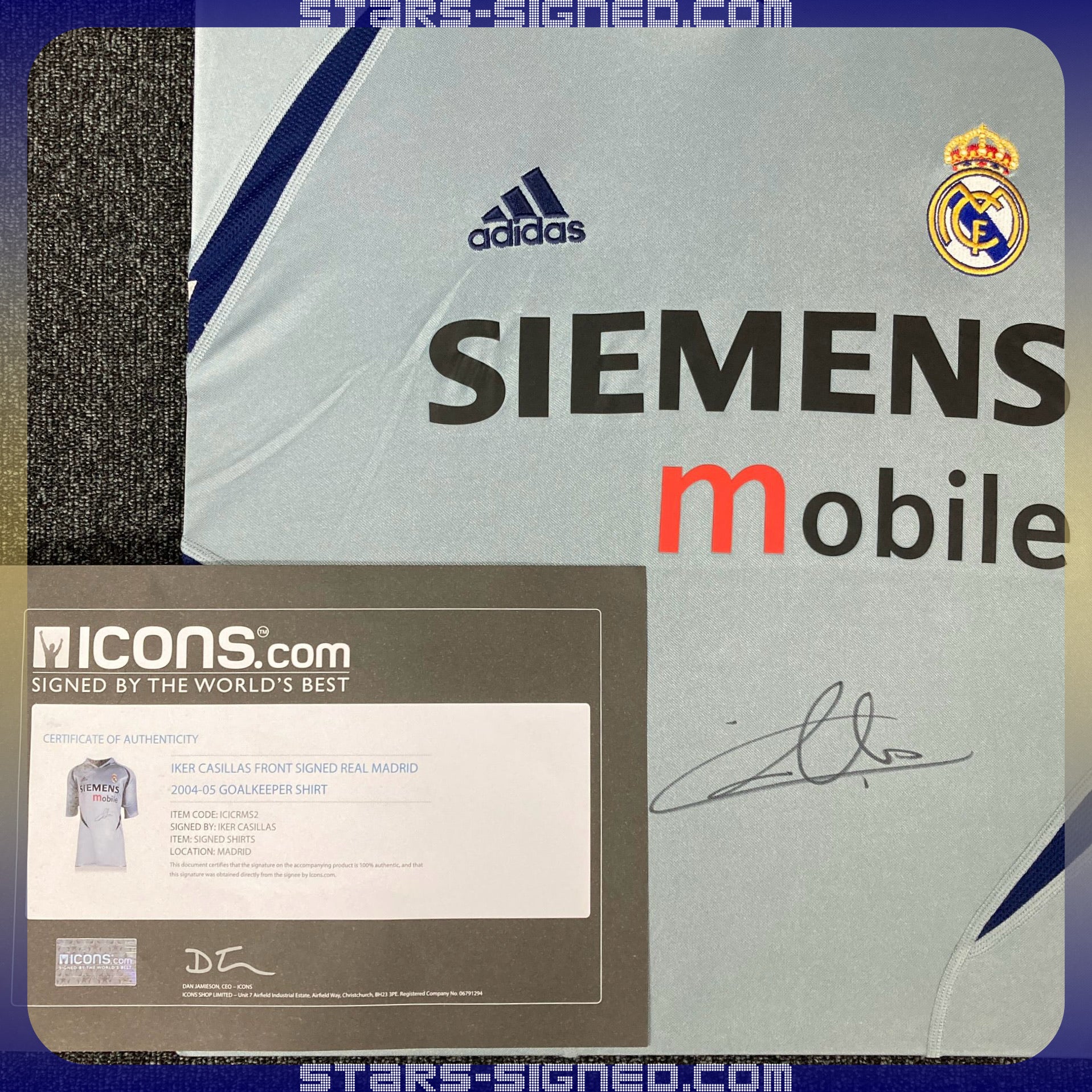 Iker Casillas Real Madrid Goalkeeper Jersey (Front Signed)