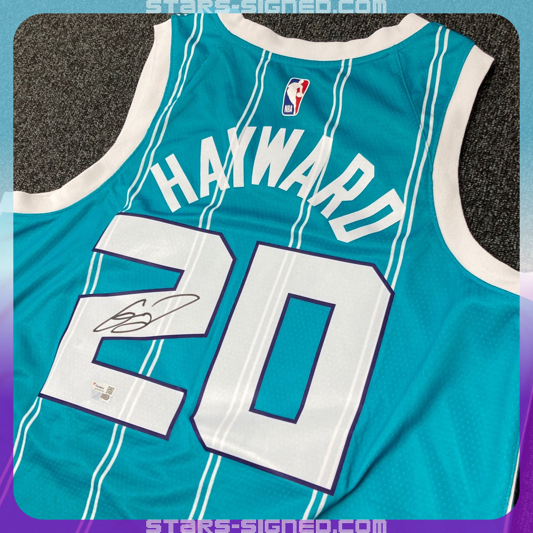 Gordon Hayward Charlotte Hornets Jordan Brand Jersey (Back Signed)