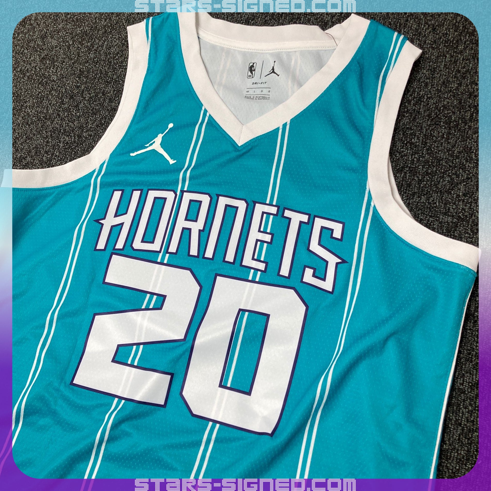 Gordon Hayward Charlotte Hornets Jordan Brand Jersey (Back Signed)
