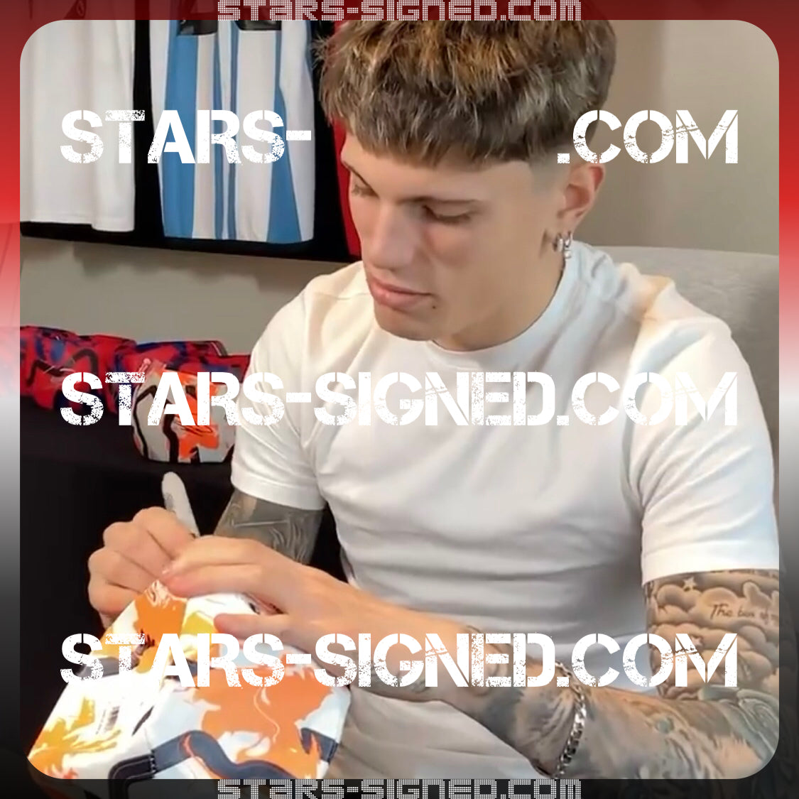 Alejandro Garnacho Signed Premier League Football