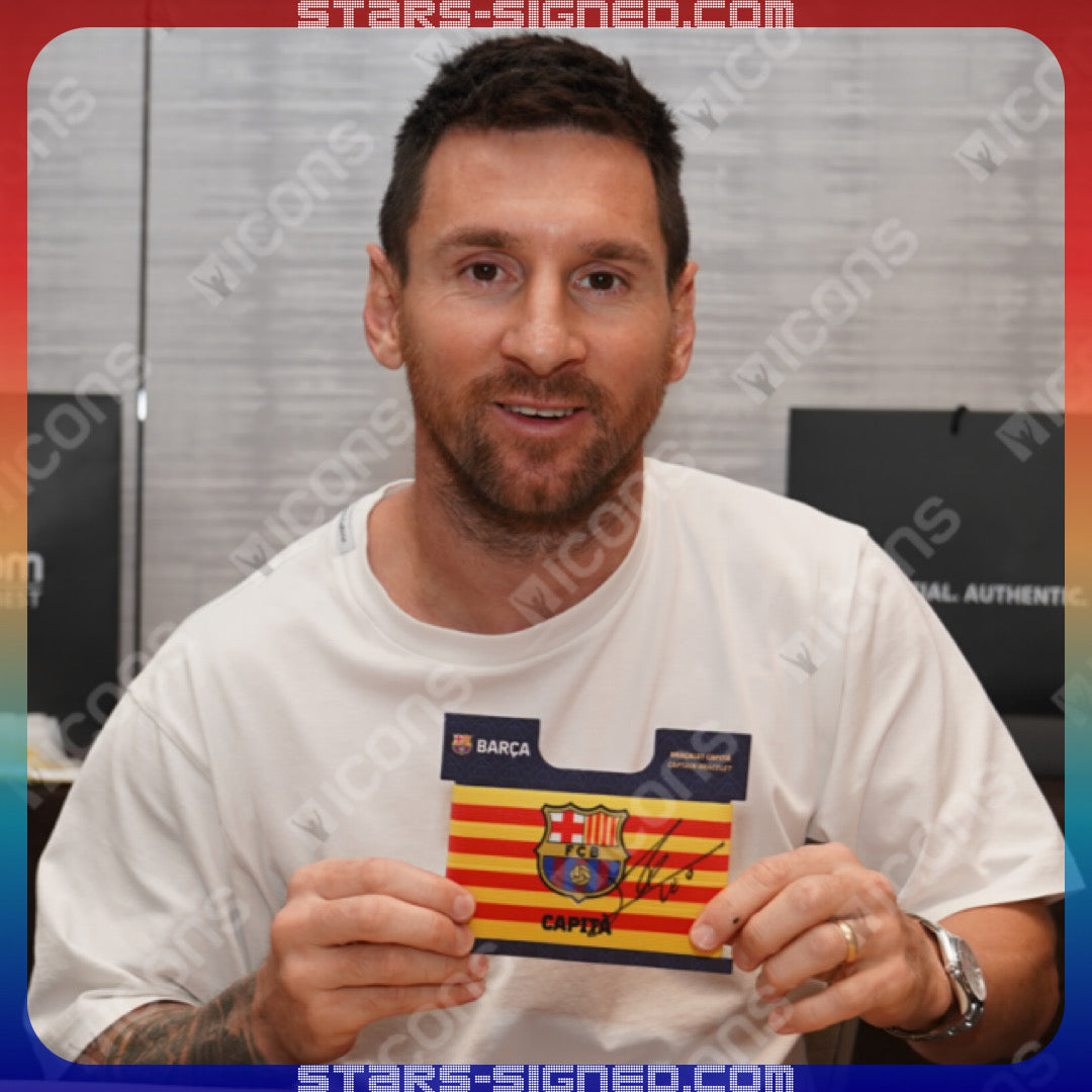 Lionel Messi Signed FC Barcelona Captain Armband