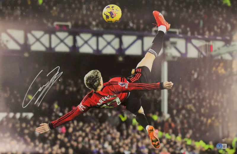 Alejandro Garnacho Man Utd Jersey Gold Frame (Back Signed)