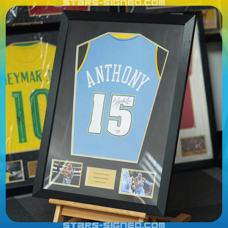 Neymar Jr Barcelona Home Jersey Gold Frame (Back Signed)
