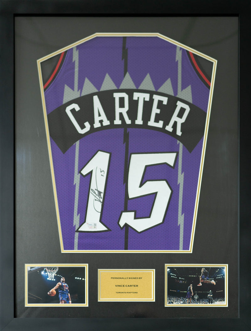 Vince Carter Raptors Jersey Framed (Back Signed)