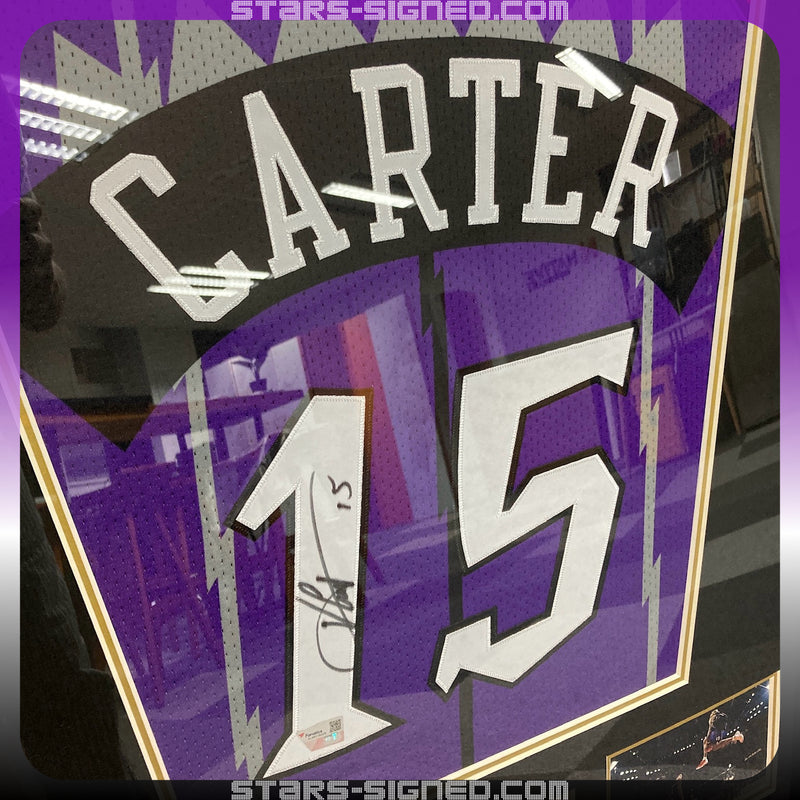 Vince Carter Raptors Jersey Framed (Back Signed)