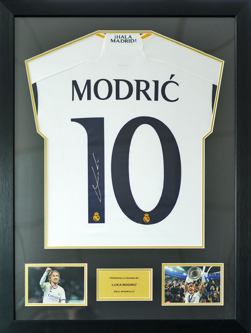 Luka Modrić Real Madrid Home Jersey Framed (Back Signed)