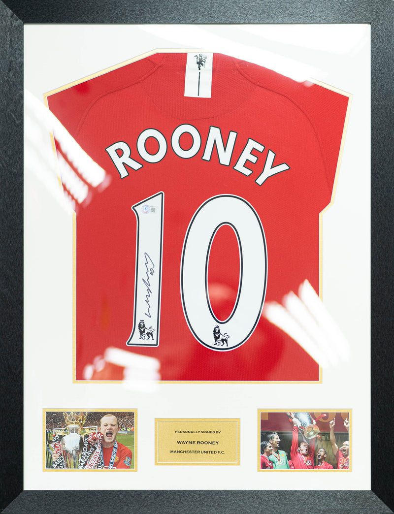 Wayne Rooney Man United 2008 UCL Celebration Signed Photo Framed