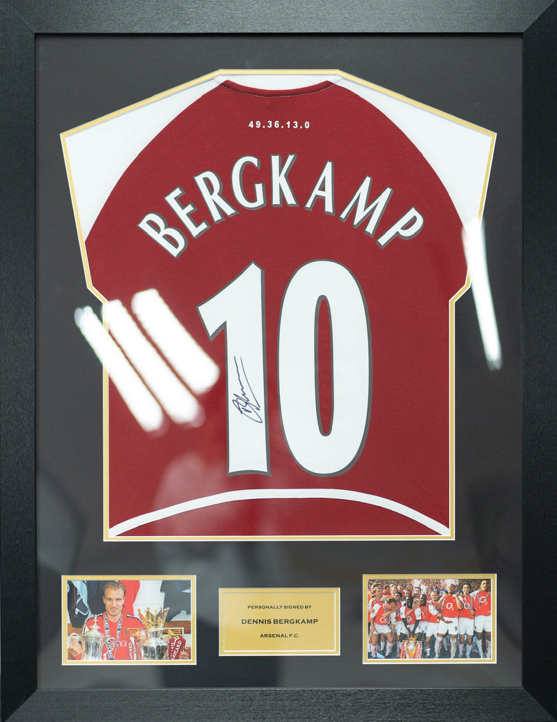 Dennis Bergkamp Arsenal Home Jersey (Back Signed)