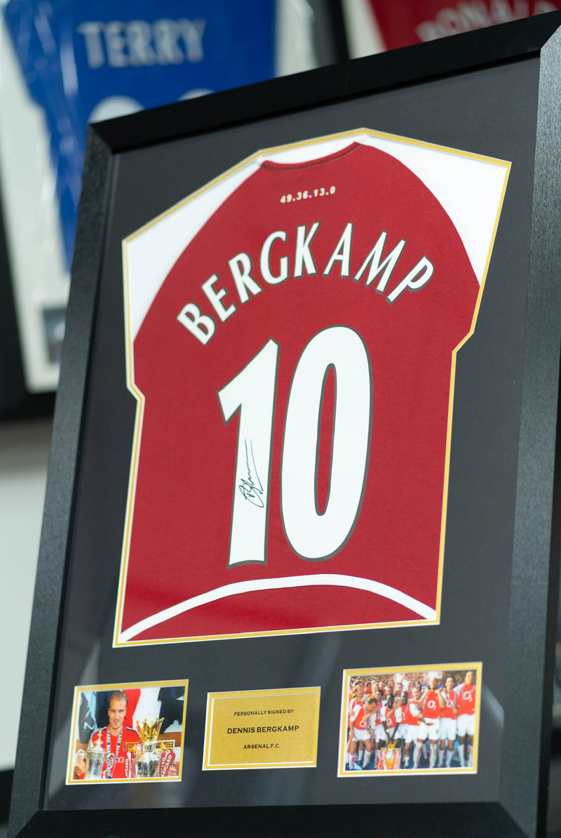 Dennis Bergkamp Arsenal Home Jersey (Back Signed)