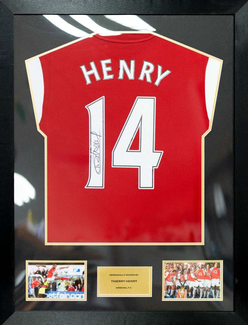 Henry & Bergkamp Arsenal Dual Frame (Back Signed)