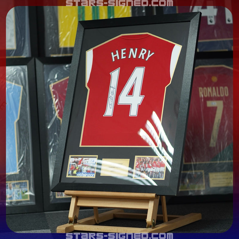 Henry & Bergkamp Arsenal Dual Frame (Back Signed)