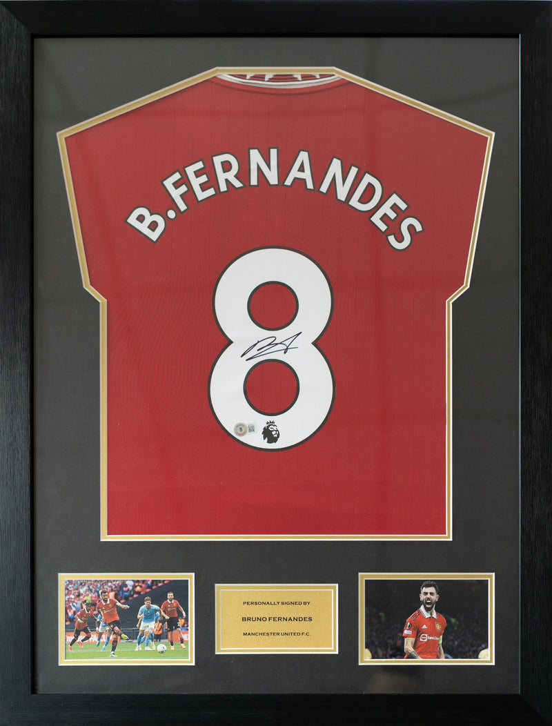 Erling Haaland Man City Home Jersey Framed with Gold Trim (Back Signed)