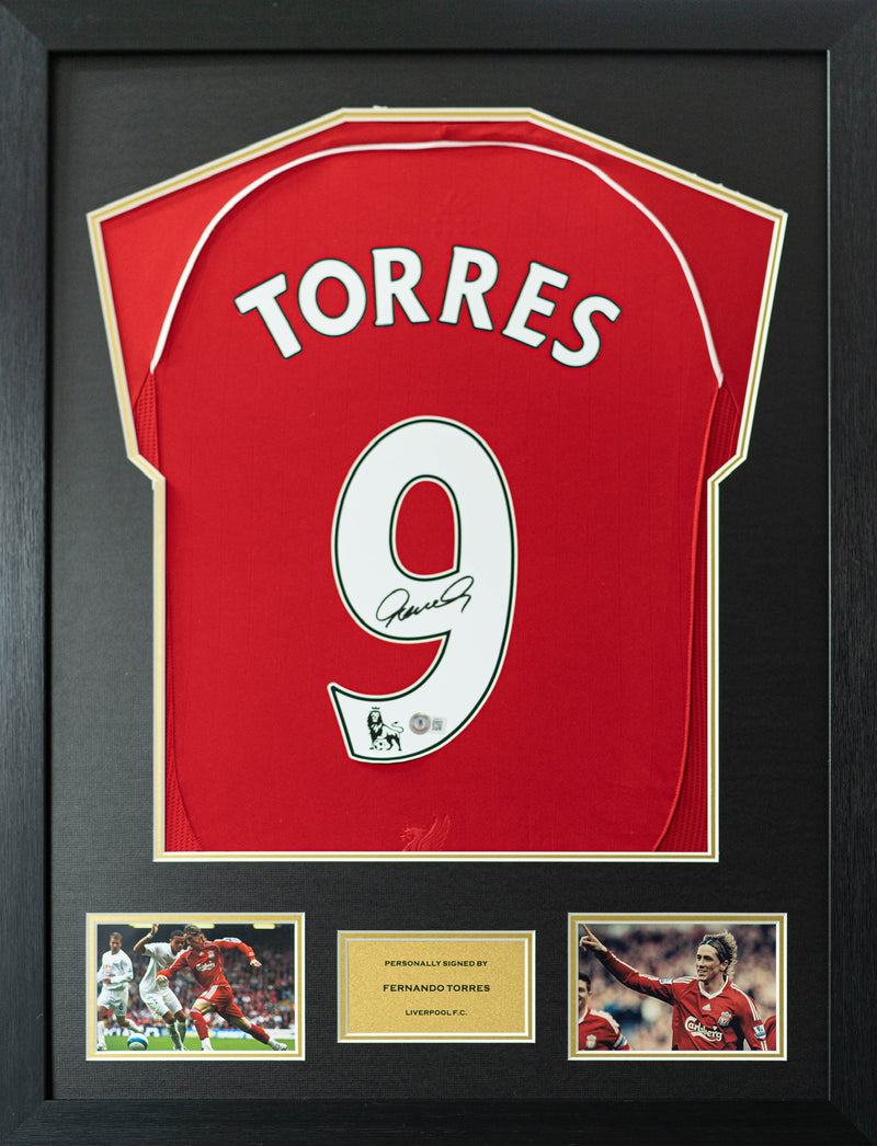 Fernando Torres Chelsea Home Jersey Framed (Back Signed)