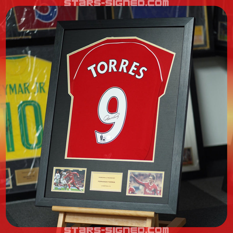 Fernando Torres Chelsea Home Jersey Framed (Back Signed)